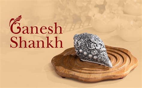 Ganesh Shankh (Conch) - Silver Plated (5 Inch)