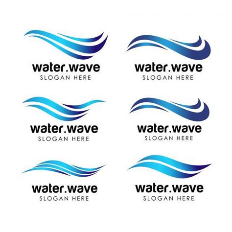 水行业标志和图标模板。流水徽标设计 - NicePSD 优质设计素材下载站