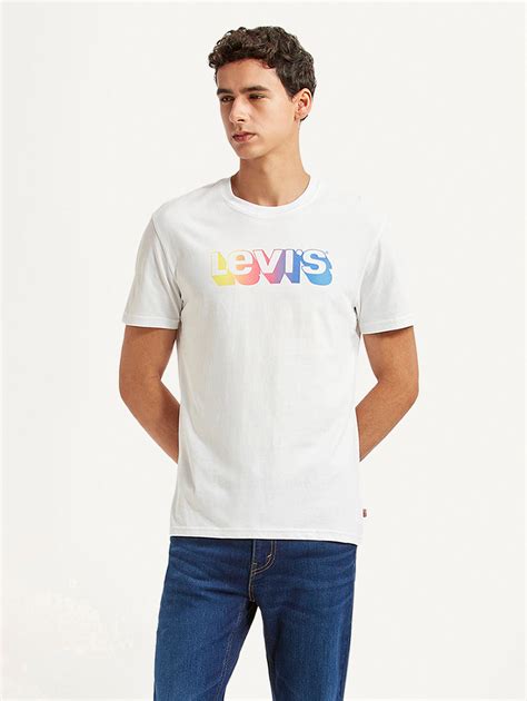 Men's Brand Logo White Slim Fit T-shirt – Levis India Store
