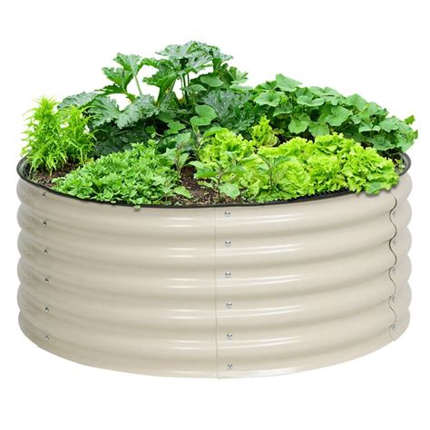 Aoodor Irregular 42-in W x 17-in H White Galvanized Metal Outdoor ...