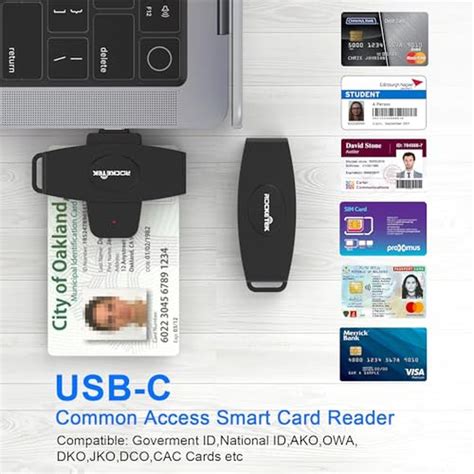 CAC Reader | USB C DOD Military Smart Card Reader and SIM Card Reader ...