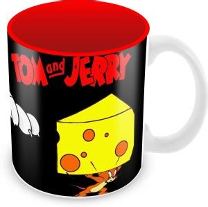 CREATIVE Tom & Jerry With Cake - Inside Red Ceramic Coffee Mug Price in ...