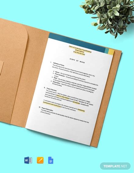 Image result for Scope of Work Example Construction