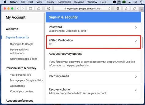 Image result for Turn On 2 Step Verification