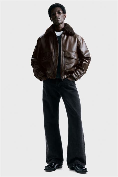 Padded aviator jacket - Dark brown - Men | H&M IN