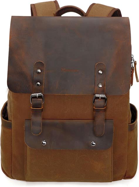 Modoker Vintage Waxed Canvas Laptop Backpack India | Ubuy
