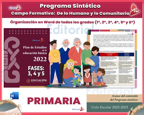 Programa Sintético DE LO HUMANO Y LO COMUNITARIO (Todos los Grados de Primaria)