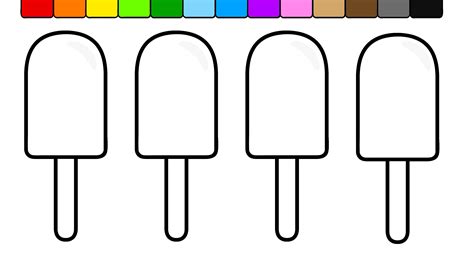Popsicle Coloring Pages Printable - Printable Yearly Calendar