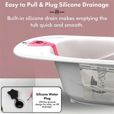 Newborn Baby Bath Tub with Bath Seat - Anti Slip Kids Bathtub