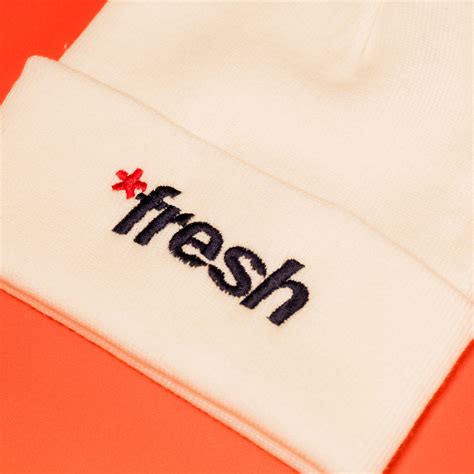 Fresh* Embroidered Beanie (Soft White) – The Fresh Stuff LTD