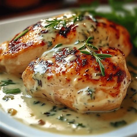 Chicken with Boursin Sauce with Garlic and Fine Herbs - Clara quick dinners