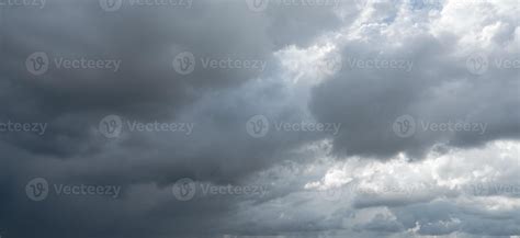 Overcast sky. Dramatic gray sky and dark clouds before rain in rainy season. Cloudy and moody ...