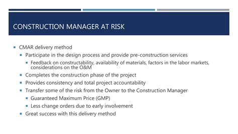 Police Facility Construction Manager at Risk | PPT