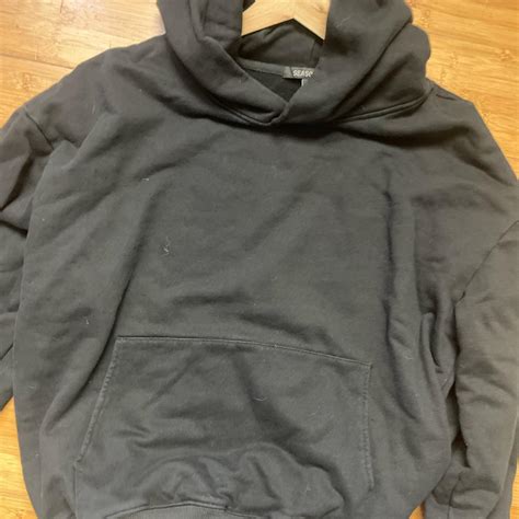 Yeezy Men's Black Hoodie | Depop