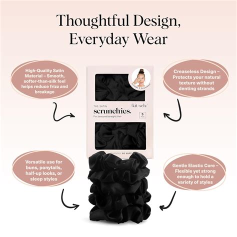 Kitsch Satin Scrunchies for Women – No Crease Hair India | Ubuy