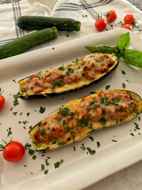 Easy Stuffed Zucchini Boats With Italian Sausage and Cheese - Bricks ’n ...