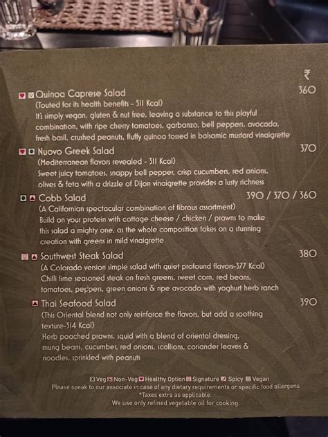 Menu at Baker's Arch Garden Cafe, Thiruvananthapuram