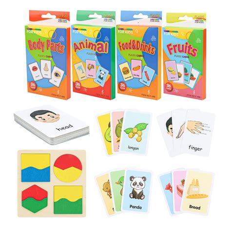 Toscos 4 Pack Flash Cards For Kids Children Early Learning | Desertcart ...