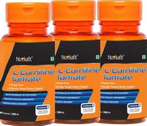 Novkafit L-Carnitine Tartrate - 180 Capsules (with Carnipure® |from ...
