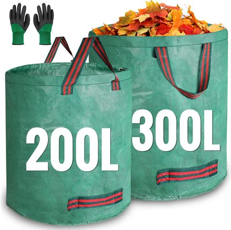 Heavy Duty Garden Waste Bags with Handles, Large Yard Bags Reusable ...