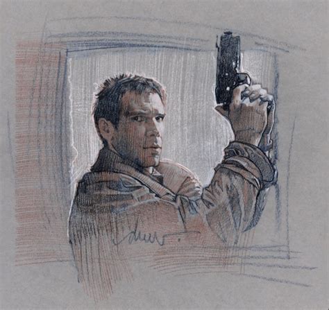 Rick Deckard sketch by Drew Struzan | Blade runner art, Blade runner ...