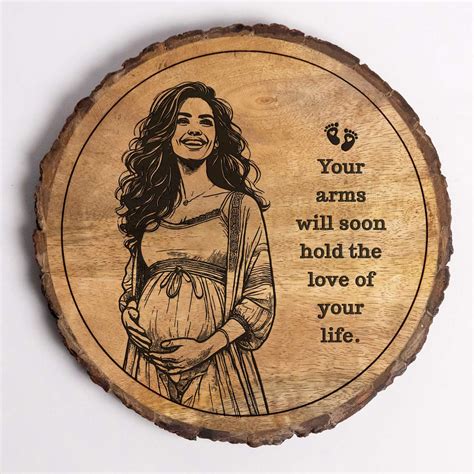 Buy Personalized Hand Carved Engraved Mom To Be Theme Wooden Decorative ...