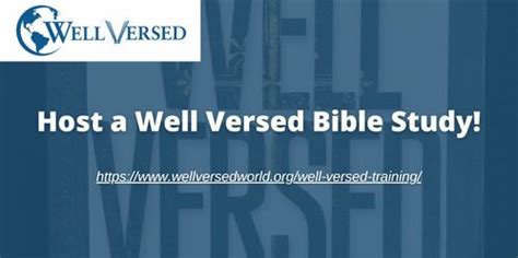 Host a Well Versed Bible Study