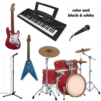 Image result for Rock Band Instruments Clip Art