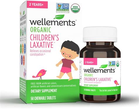 Amazon.com: Wellements Organic Children's Laxative, Gentle Constipation Relief for Kids, Made ...
