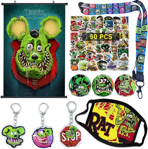 Buy Rat Fink Gift Set,Rat Fink Stickers,Rat Fink Keychain,Rat Fink ...