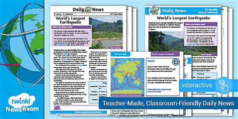 Earthquake Reading Comprehension | Twinkl NewsRoom