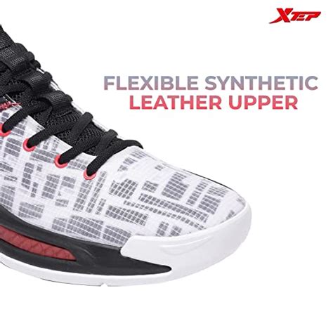 Buy XTEP Men's White Black Stylish Feather Foam TPU Support Basketball ...