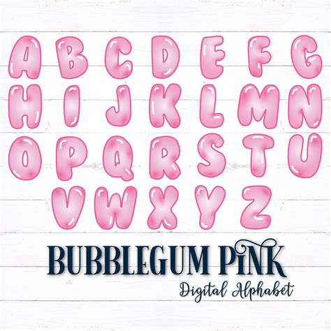 Bubble Letters Alphabet Printable