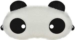 PRASJAL Cute Fur Panda Eye Blind Sleeping Eye Mask Slip Night Sleep Eye ...