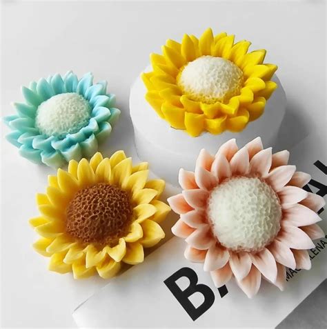 Lyba Mould 3D Sunflower Silicone Candle Mould
