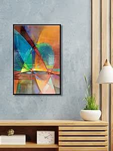 999STORE floating frame abstract art vertical painting for wall (Canvas ...