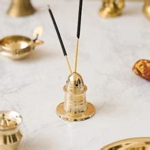eCraftIndia Golden Brass Agarbatti Stand for Pooja | Incense Stick ...