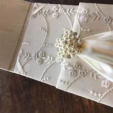 Lace Pearl Wedding Invitations by Luxury Ivory Lace Invitation Wit Pearl Lace Pearl Wedding Invitations