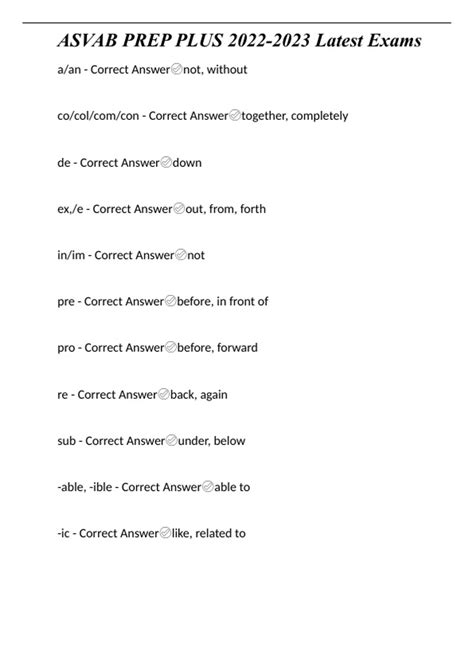ASVAB PREP PLUS Latest Exams - ASVAB PREP PLUS 2022-2023 Laest Exa ...