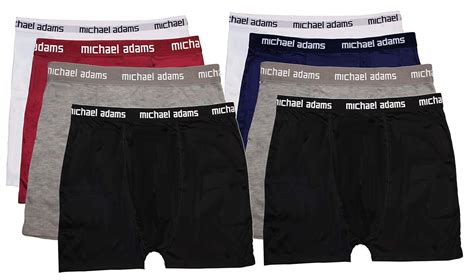 Buy Michael Adams Men's Underwear Pack of 8 Boxer Briefs for Men at ...