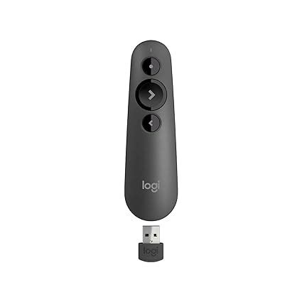 Logitech R500 Laser Presentation Remote Clicker with Dual Connectivity ...