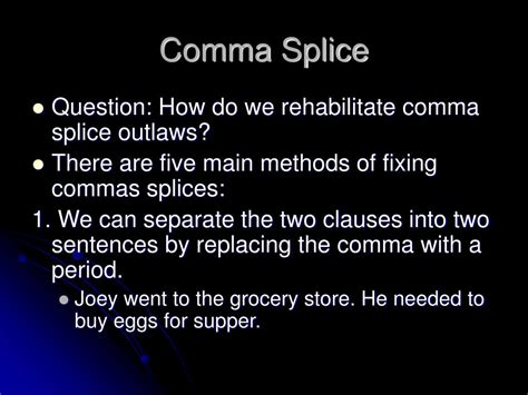 Image result for Comma Splice Error Examples