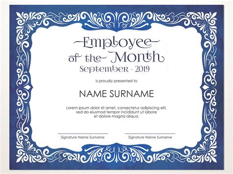 Employee Of Month Template