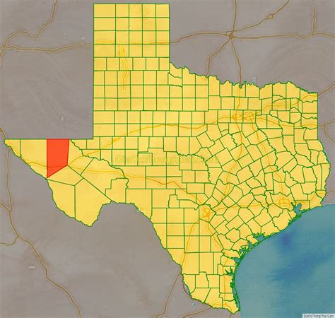 Map of Culberson County, Texas - Thong Thai Real
