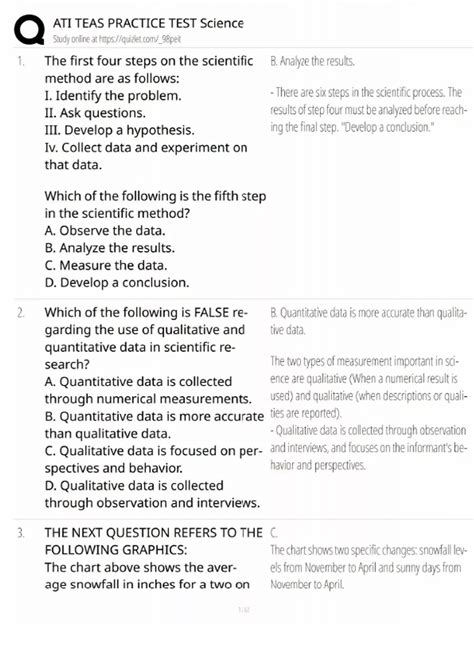 ATI TEAS Science Practice Test / Score 100% / New Version 2025 / TEAS ...