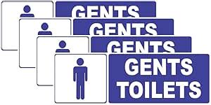 VAAIMAI Gents Toilets Foam Board Sticker Sign Board 12X4 Inch Vinyl UV ...