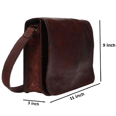 pranjals house real leather vintage small full flap messenger bag size ...