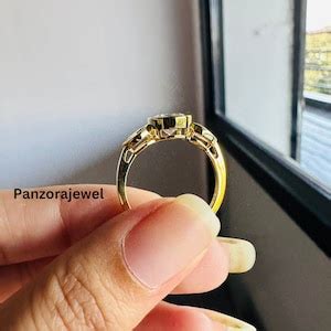 Buy Three Stone Moissanite Unique Diamond Wedding Ring Bezel Set ...