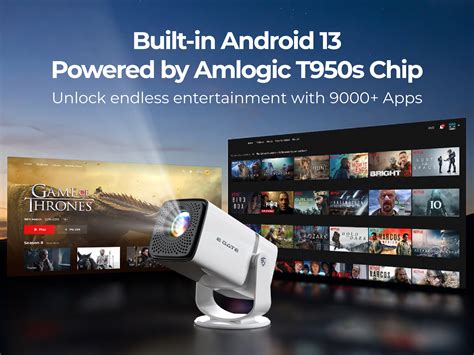 Atom 3X Portable Android Projector | 1080p, Auto Keystone, WiFi 6, 180 ...
