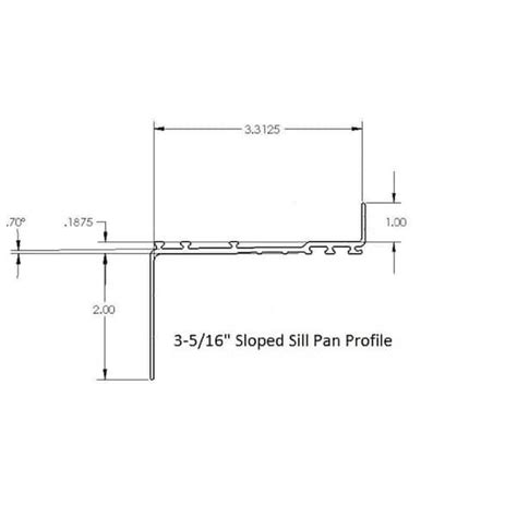 Buy 3-1/4 in. x 78 in. Sloped Sill Pan for use on Vinyl Sliding Door ...
